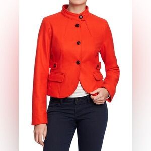 Old Navy Women’s Funnel Neck Military-Style Jacket Coat Bright Orange‎ XL